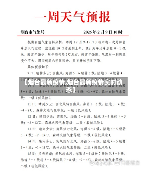 【烟台最新疫情,烟台最新疫情实时动态】