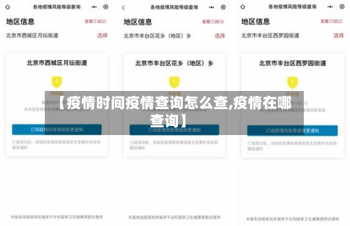 【疫情时间疫情查询怎么查,疫情在哪查询】