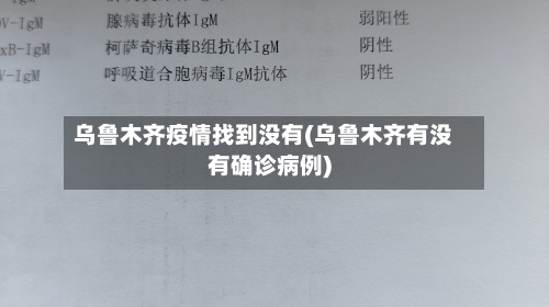 乌鲁木齐疫情找到没有(乌鲁木齐有没有确诊病例)-第2张图片