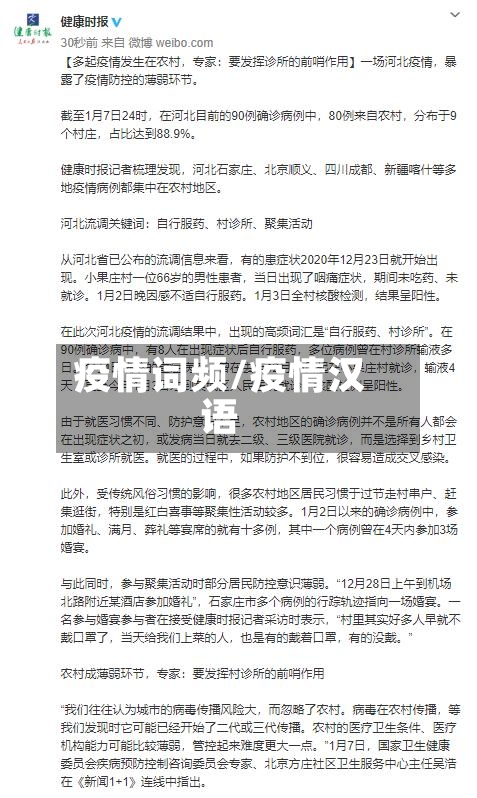 疫情词频/疫情汉语-第2张图片