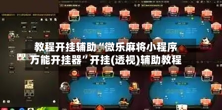 教程开挂辅助“微乐麻将小程序万能开挂器”开挂(透视)辅助教程-第2张图片
