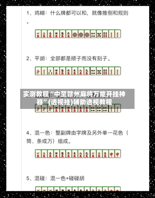实测教程“中至赣州麻将万能开挂神器	”(透视挂)辅助透视教程-第2张图片