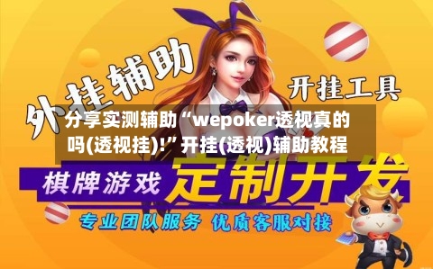 分享实测辅助“wepoker透视真的吗(透视挂)!”开挂(透视)辅助教程-第2张图片