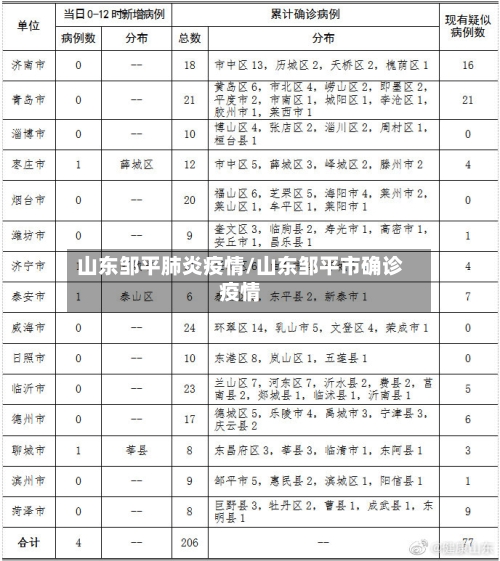 山东邹平肺炎疫情/山东邹平市确诊疫情
